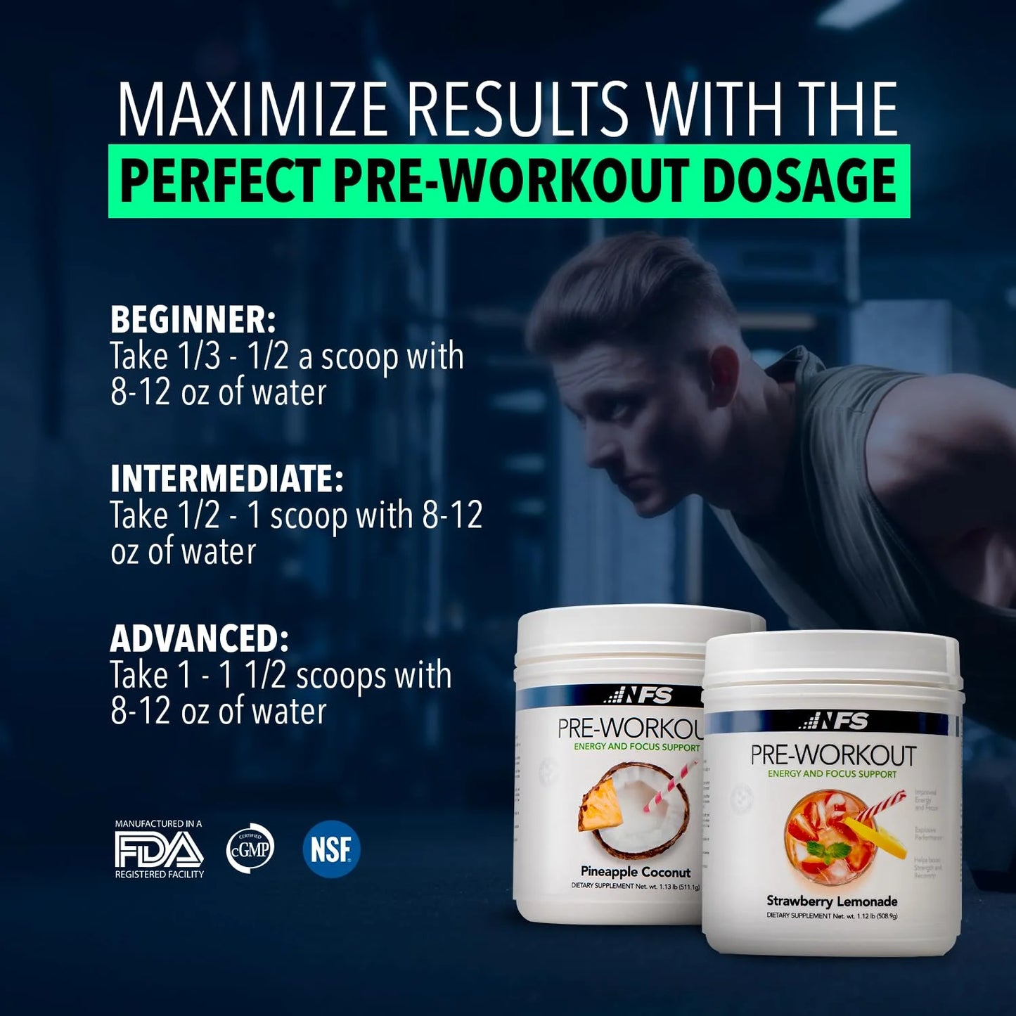 Pre-Workout Powder – Energy, Focus, Strength & Endurance Support for Men & Women – Strawberry Lemonade – 25 Servings