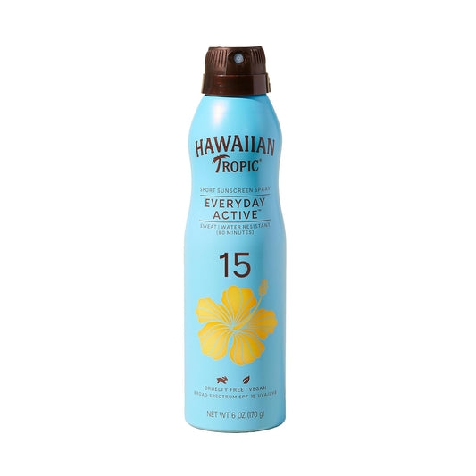 Island Sport Sunscreen Spray, Easy to Apply, Broad-Spectrum Protection, SPF 15, 6 Ounces. (Packaging May Vary)
