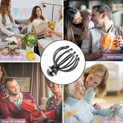 Automatic Electric Scalp Head Massager Relax Calm Stress Octopus Hands-Free New