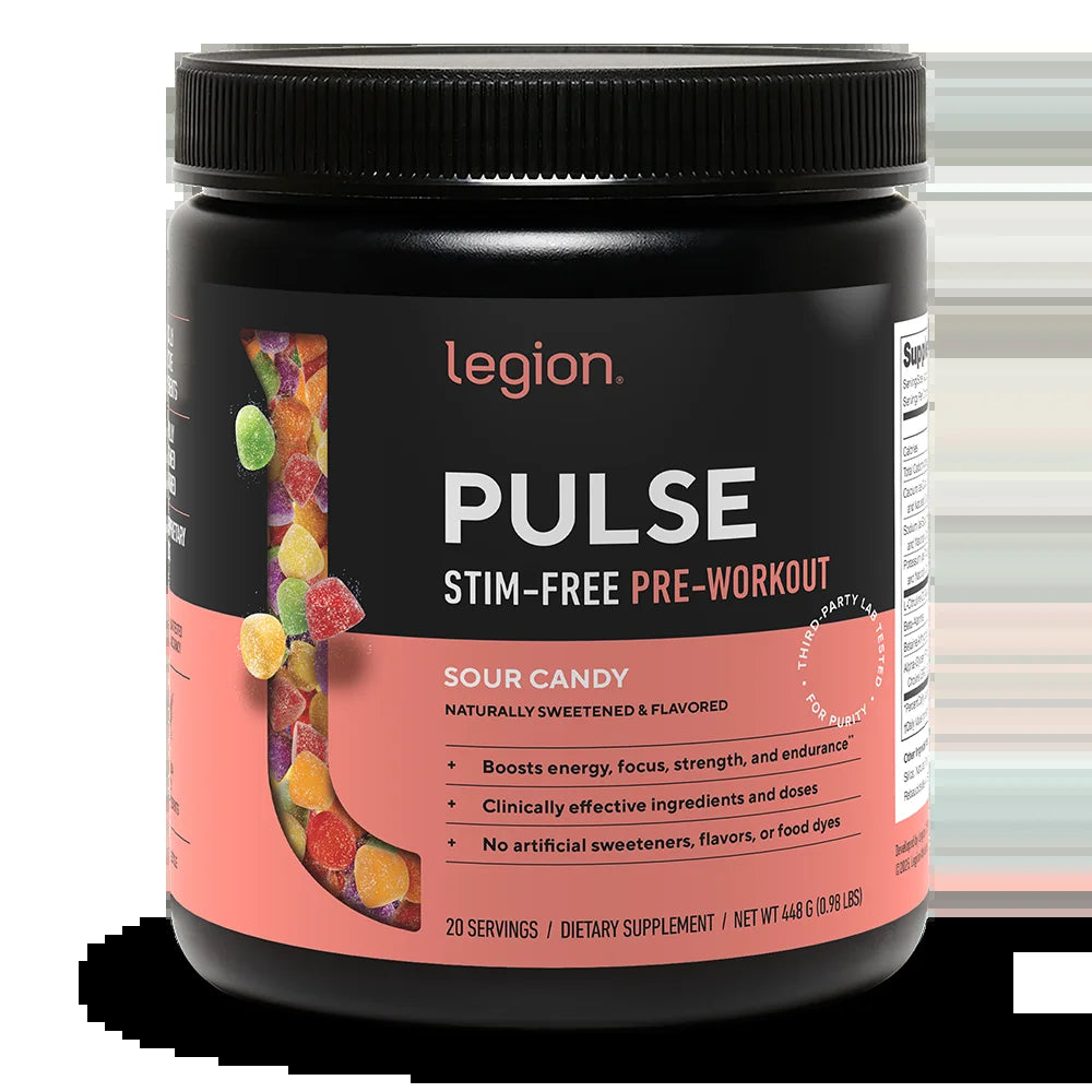 Pulse Natural Pre-Workout Supplement Caffeine-Free Naturally Sweetened and Flavored