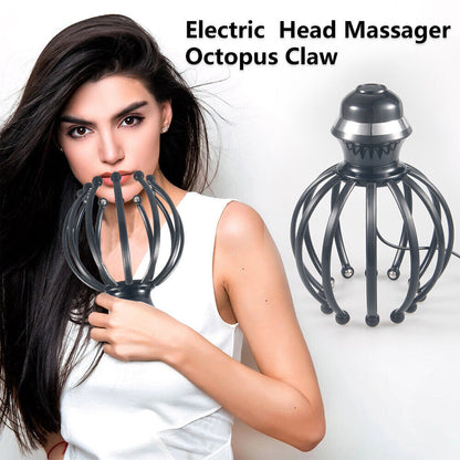 Automatic Electric Scalp Head Massager Relax Calm Stress Octopus Hands-Free New