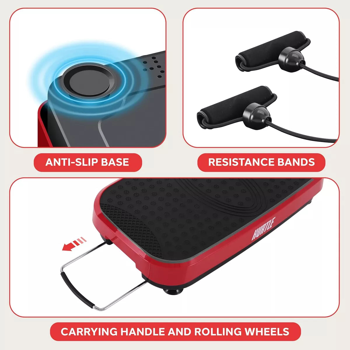 Hurtle Core Fitness Training Vibration Machine Full-Body Vibration Workout – HURVBTR36RD
