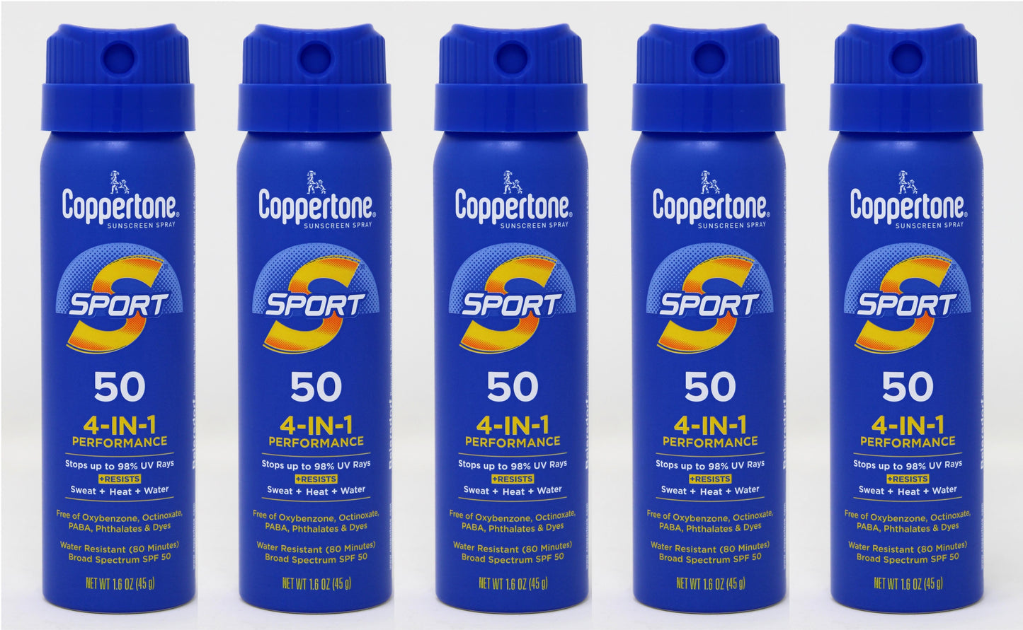 Sport SPF 50 CS Travel Spray, 1.6 Ounce (Pack of 5)