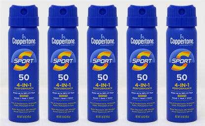 Sport SPF 50 CS Travel Spray, 1.6 Ounce (Pack of 5)