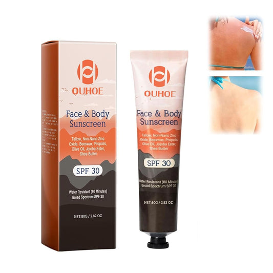 Sunscreen for Face & Body SPF 30, Moisturizing Facial Sunscreen, Non-Greasy Formula