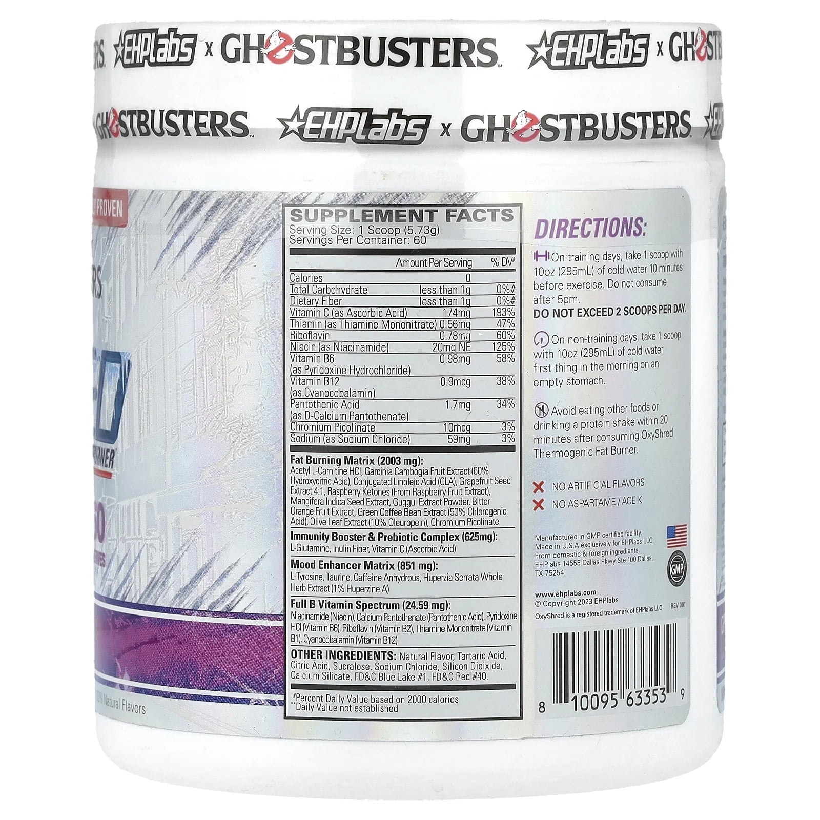 X Ghostbusters Oxyshred Pre Workout Powder Supplement - Preworkout Powder with Acetyl L Carnitine, Energy Boost Drink - Ecto Freeze, 60 Servings