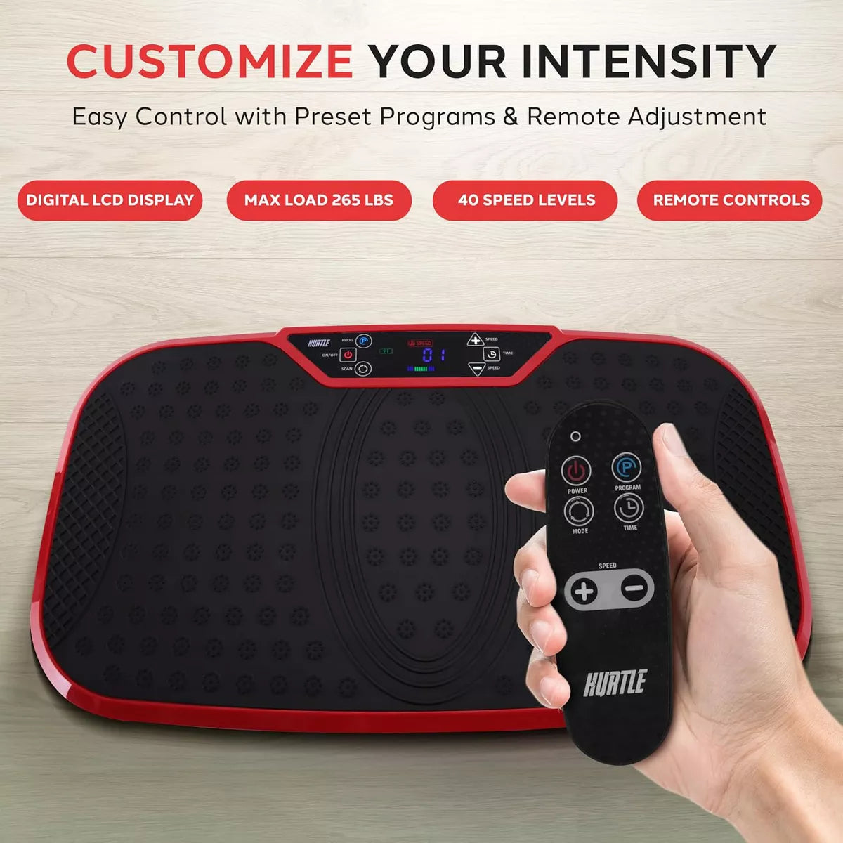 Hurtle Core Fitness Training Vibration Machine Full-Body Vibration Workout – HURVBTR36RD